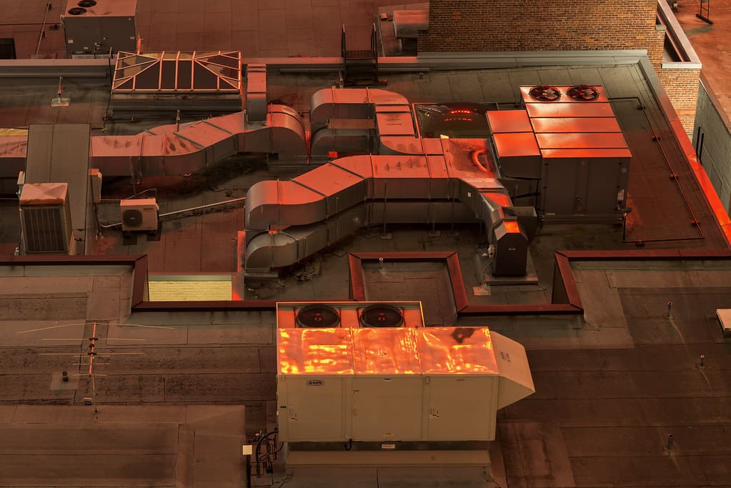 Modern HVAC system installation for efficient heating and cooling services.