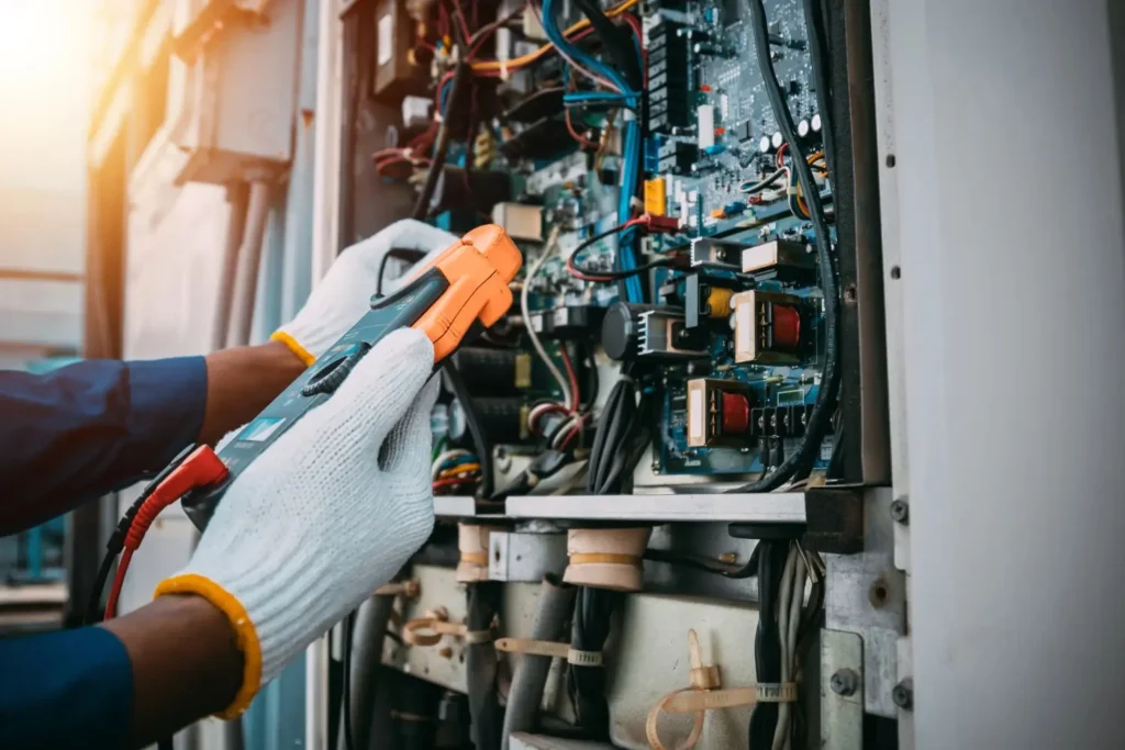 Air conditioner technician maintenance