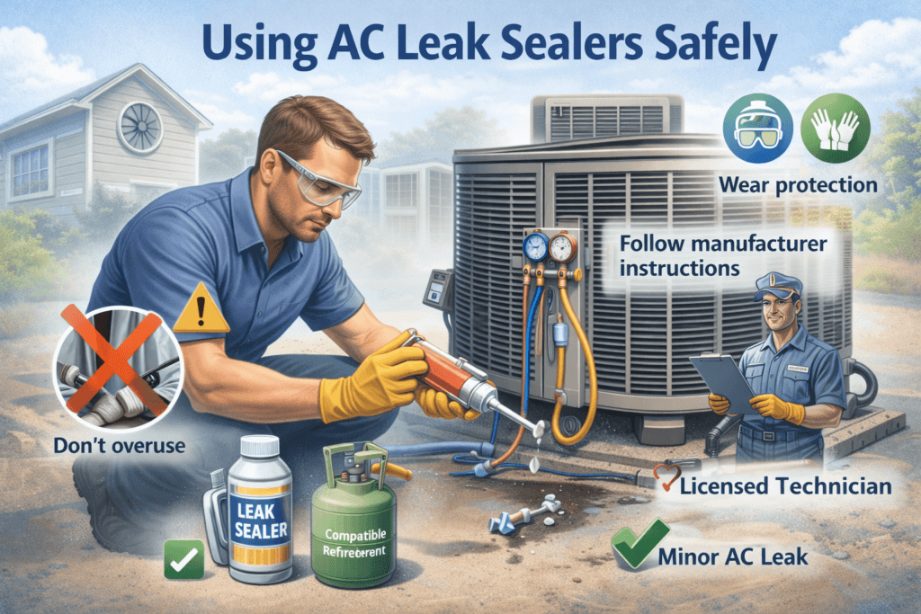 LC Heating And Air Conditioning LC Heating And Air Conditioning Emergency Repair Hollywood DIY Guide: Using AC Leak Sealers Safely This guide will help you understand Using AC Leak Sealers safely. It's perfect for those who prefer DIY solutions. Failing Furnace Capacitors,Furnace Capacitor,Furnace Repair,Failing Capacitor