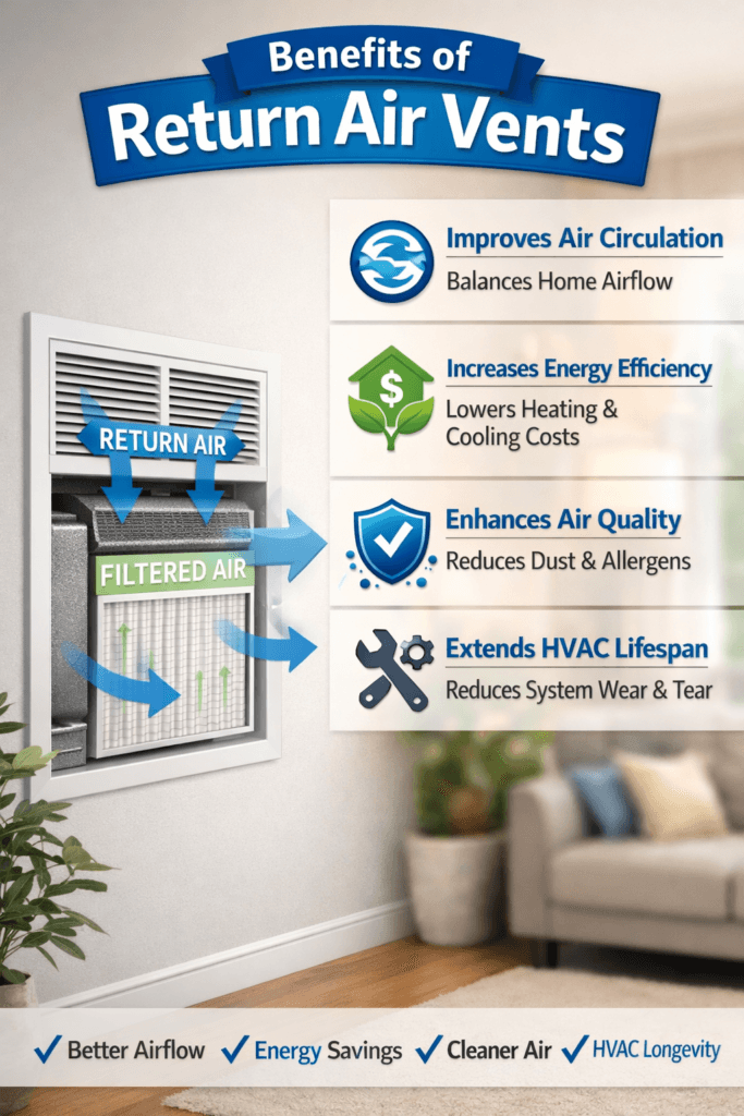 LC Heating And Air Conditioning LC Heating And Air Conditioning Emergency Repair Hollywood Energy Savings and Benefits of Return Air Vents Explained Benefits of Return Air Vents are often overlooked, but they play a crucial role in HVAC efficiency. They help maintain balanced air pressure and ensure your system runs smoothly. Failing Furnace Capacitors,Furnace Capacitor,Furnace Repair,Failing Capacitor
