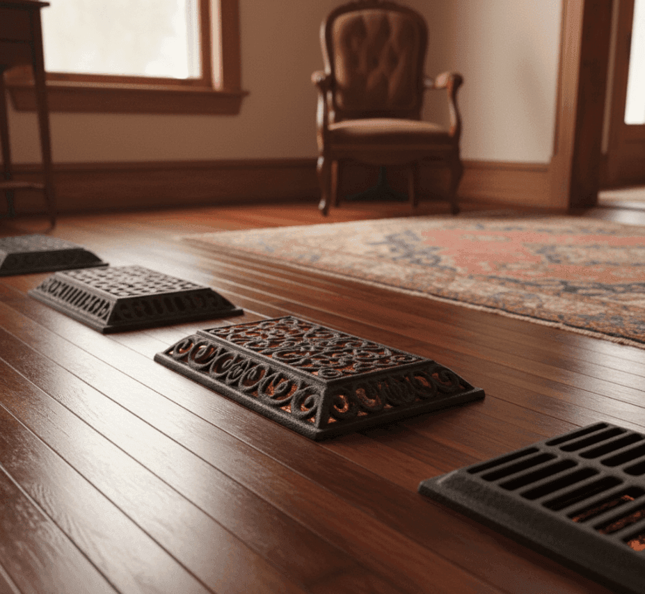 Antique floor furnaces