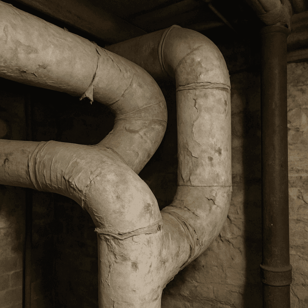 Old ductwork with potential asbestos